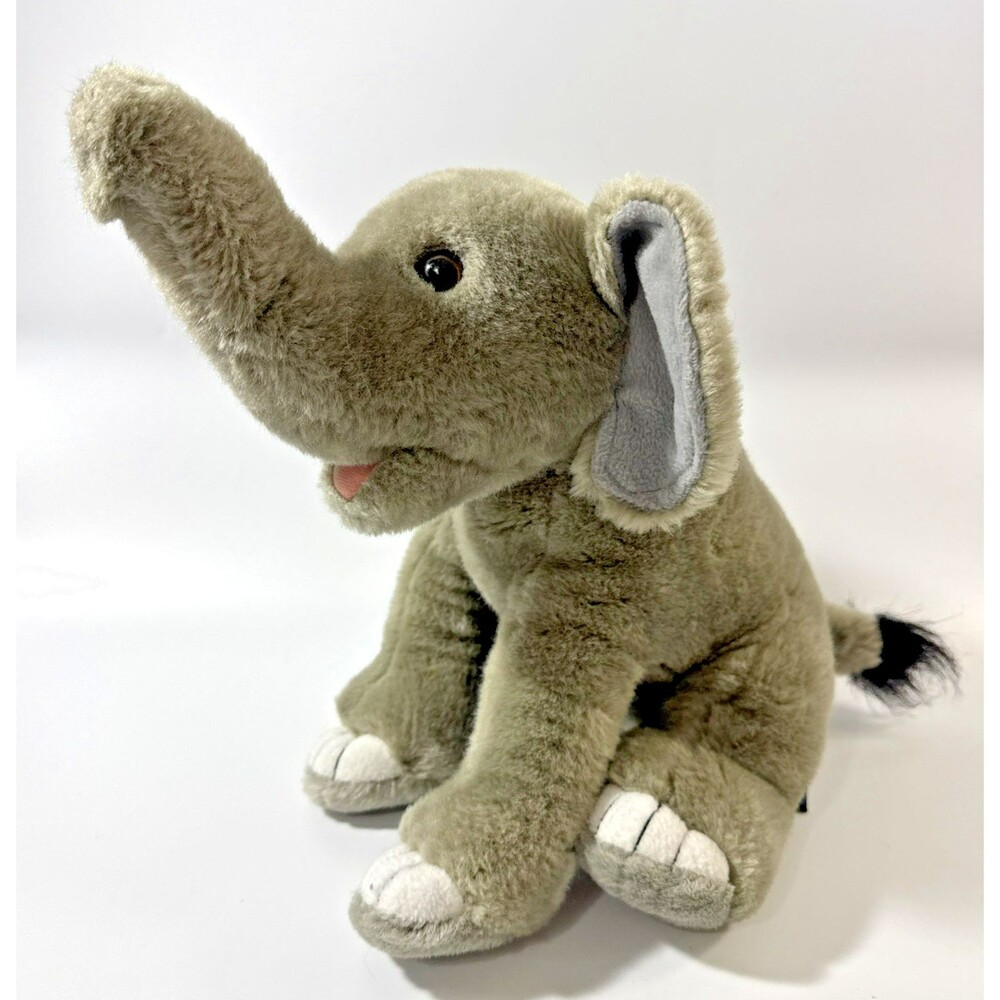 Vintage 1994 The Petting Zoo Houston Zoo Gray Elephant Plush Stuffed Animal 11”